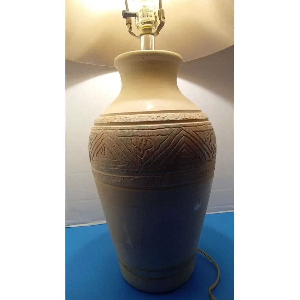 Vintage Style‎ Table Lamp Textured Ceramic Vase Shape Accent Lighting